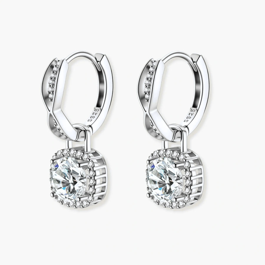Braided Infinite Halo Moissanite Stud Earrings | LIZNA GLOW