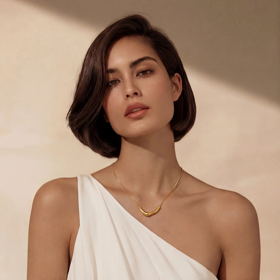 Curved Statement Necklace