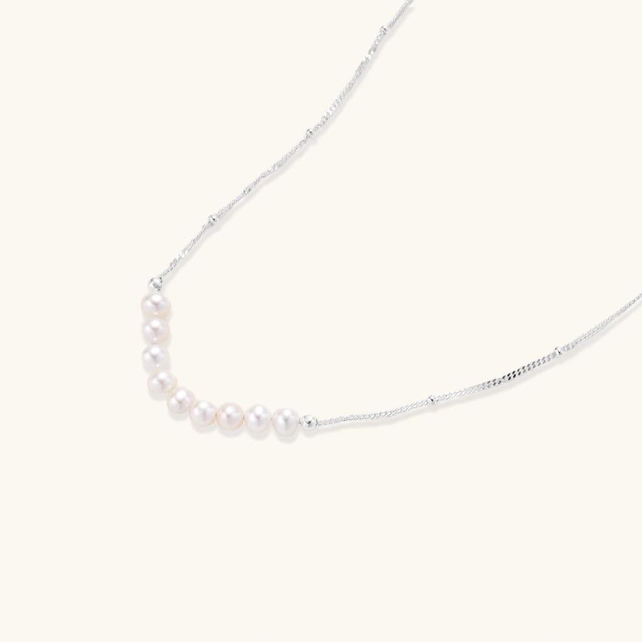 Pearl Moon Arc Necklace