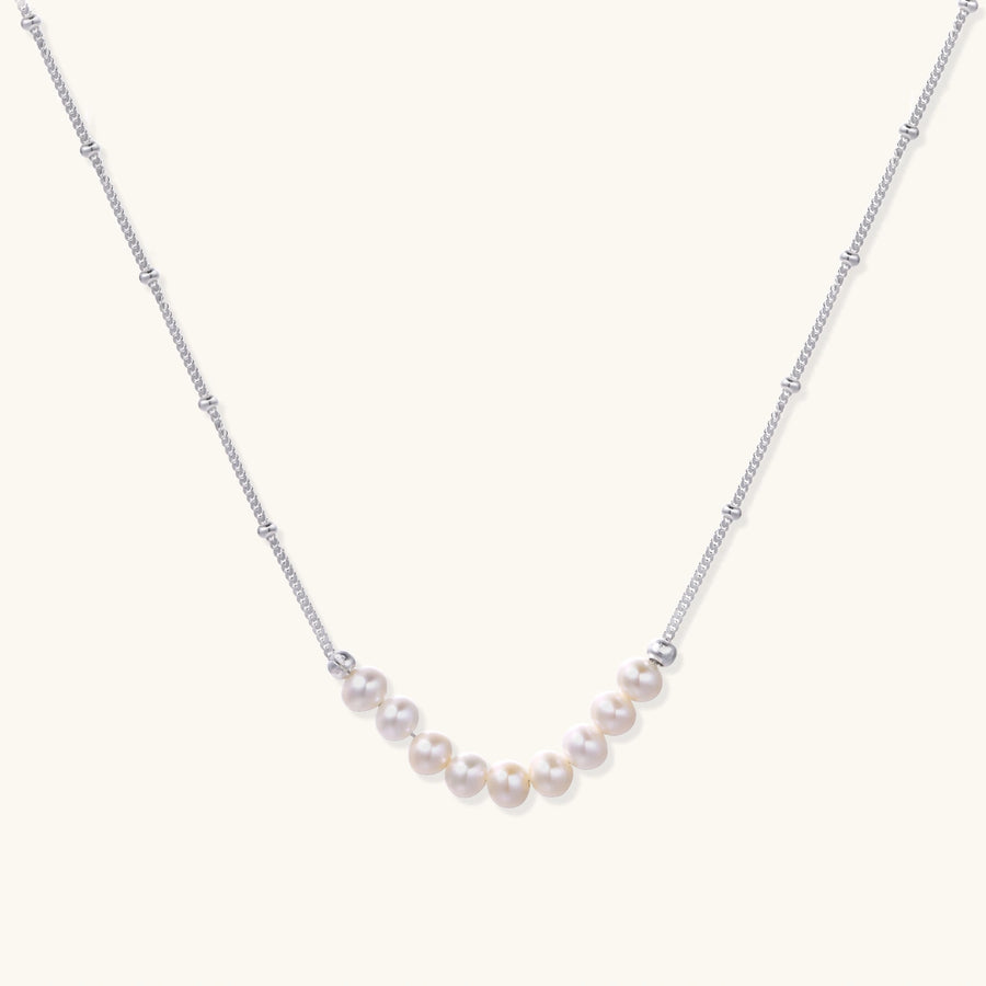 Pearl Moon Arc Necklace