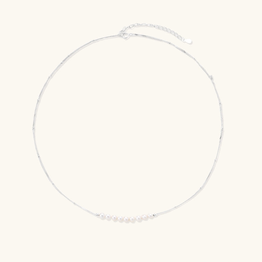 Pearl Moon Arc Necklace