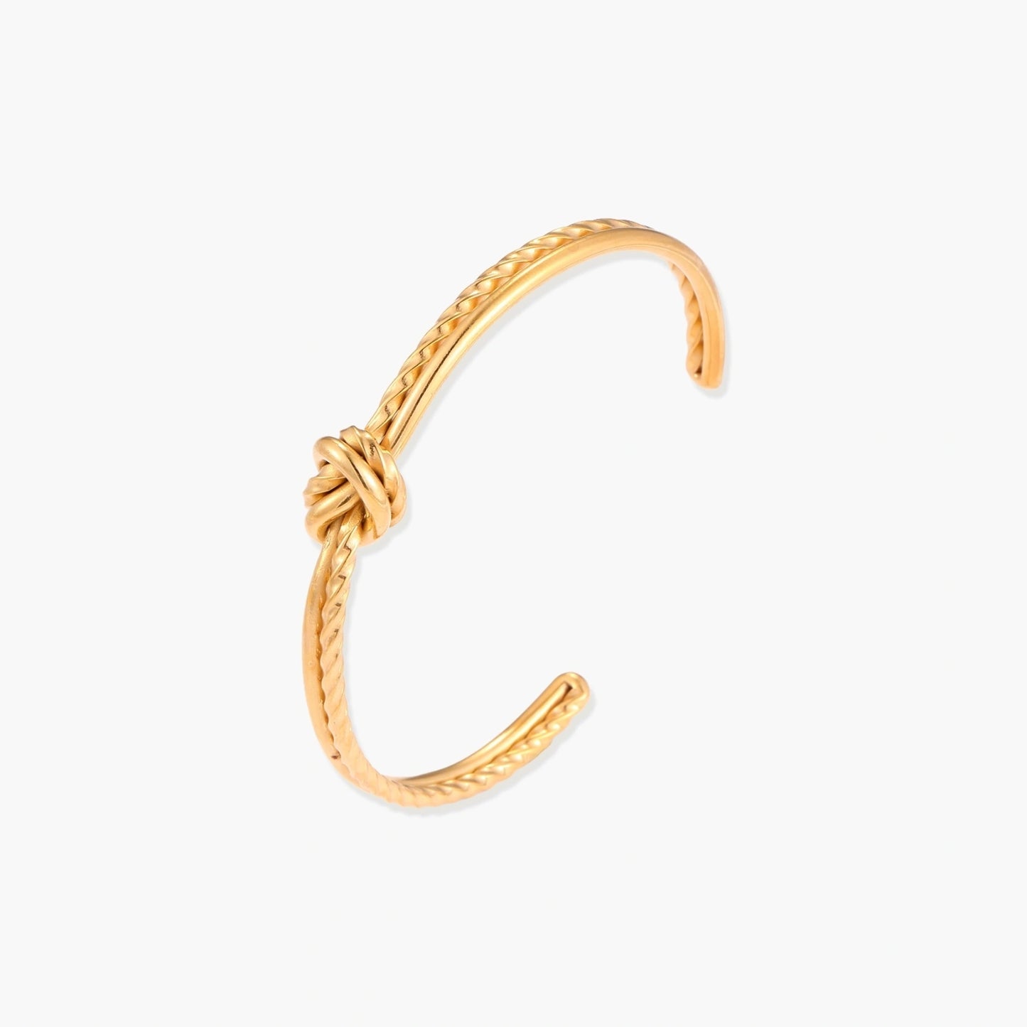 Brazalete Rígido con Nudo Dorado