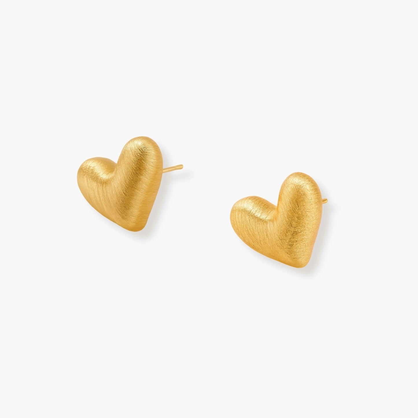 Pendientes de Corazón Cepillados