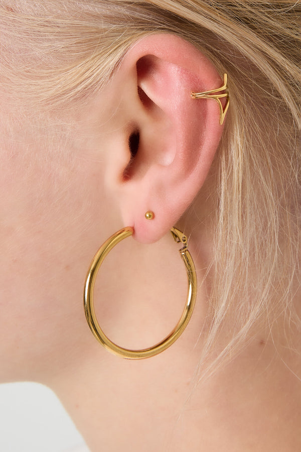 Basic hoop earrings lifestyle