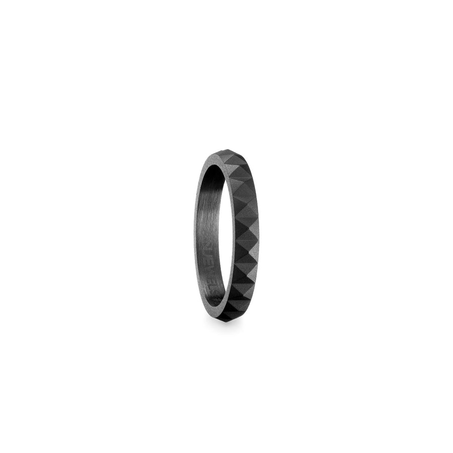 Anillo AN Jewels AR.R1NS06BK-9 Hombre — Acero · Talla 9