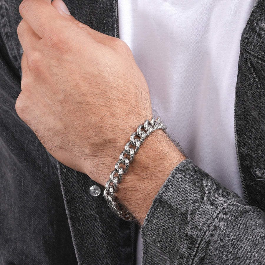Pulsera Police Crank PEAGB0032301 — Metal Color Acero · 19,5 cm