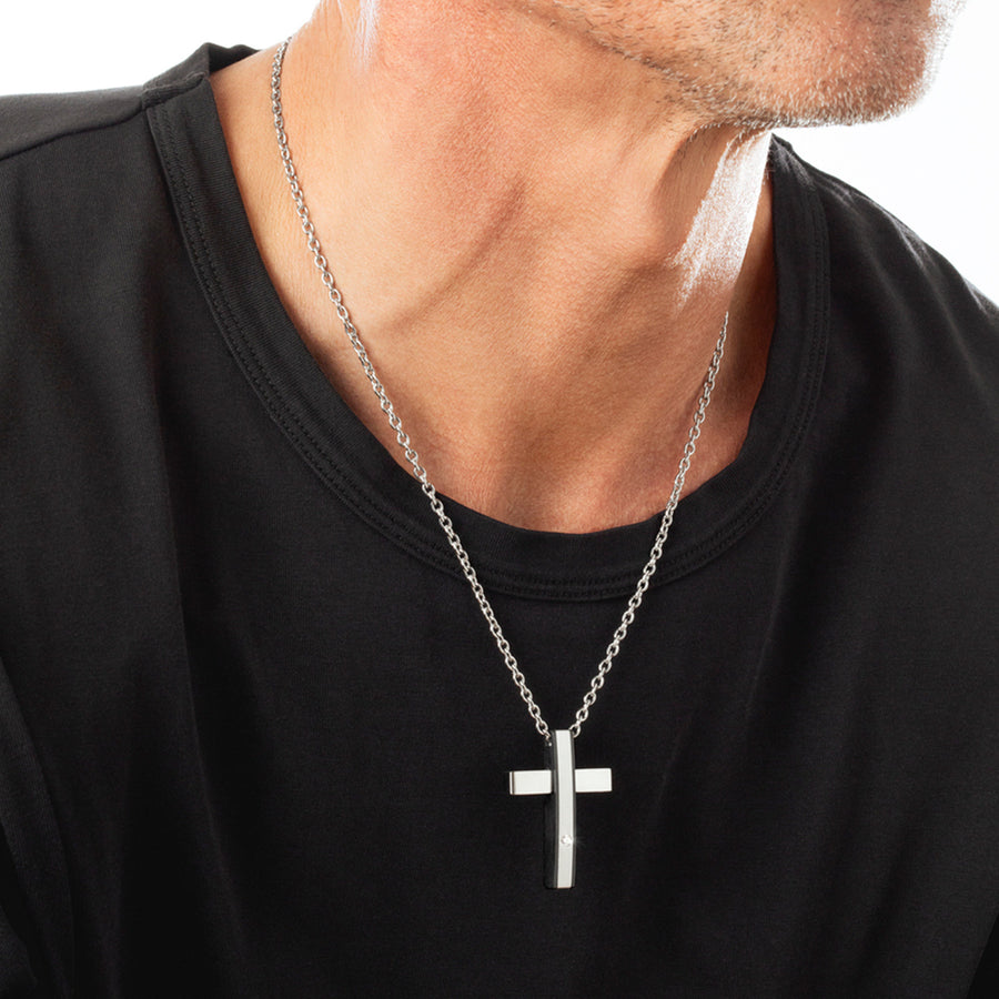 Collar Lotus Style LS2369-1/1 — Cruz en Acero 316L · 55 cm