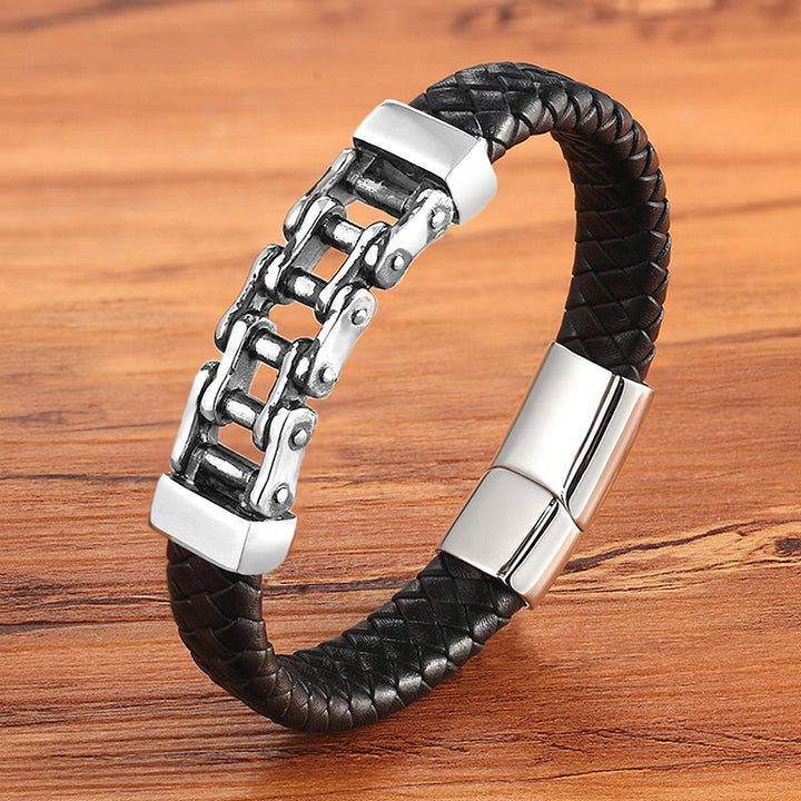 Pulsera trenzada de acero titanio para hombre — LIZNA ONIX