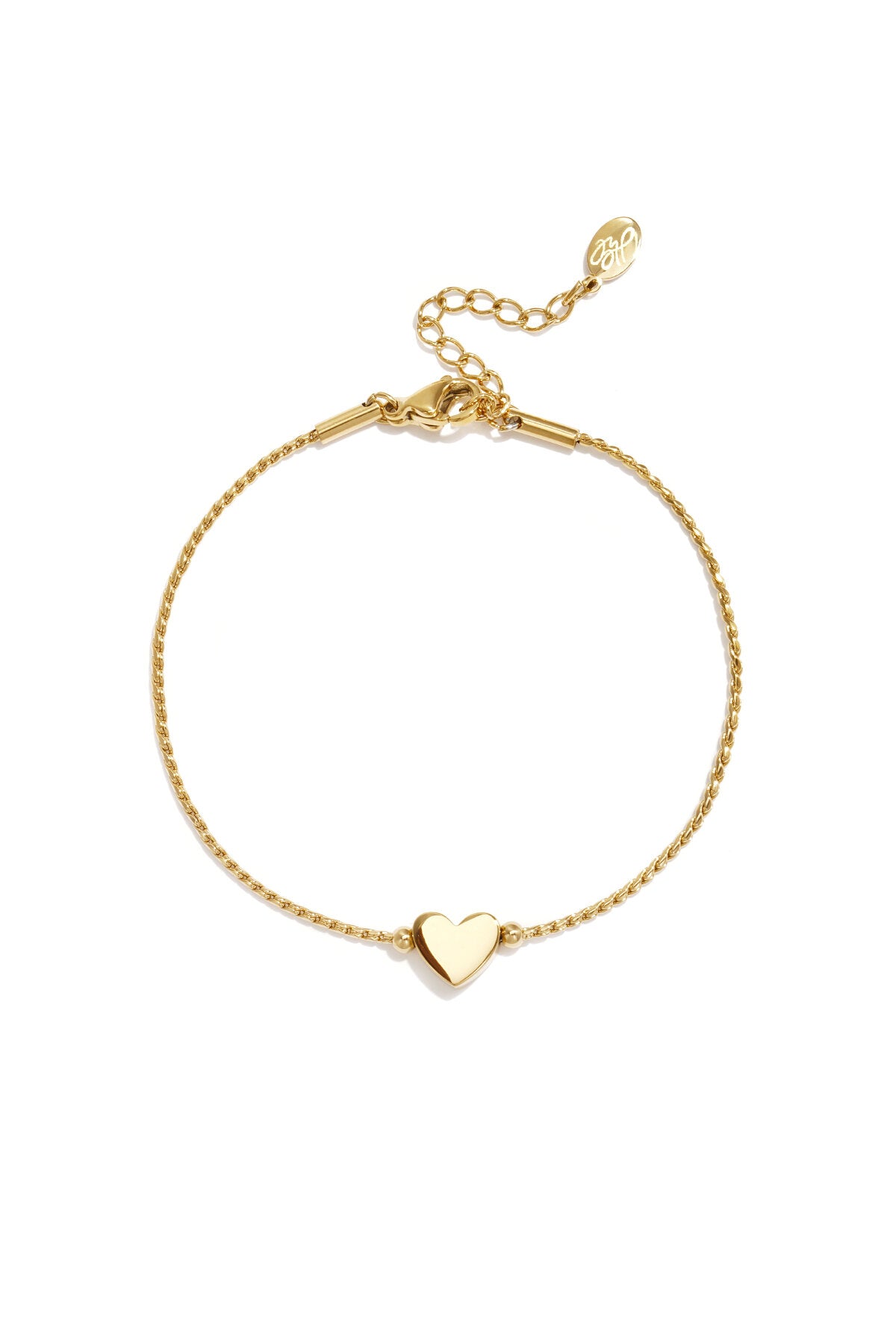 brazalete de acero inoxidable corazón
