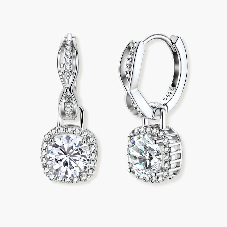 Braided Infinite Halo Moissanite Stud Earrings | LIZNA GLOW