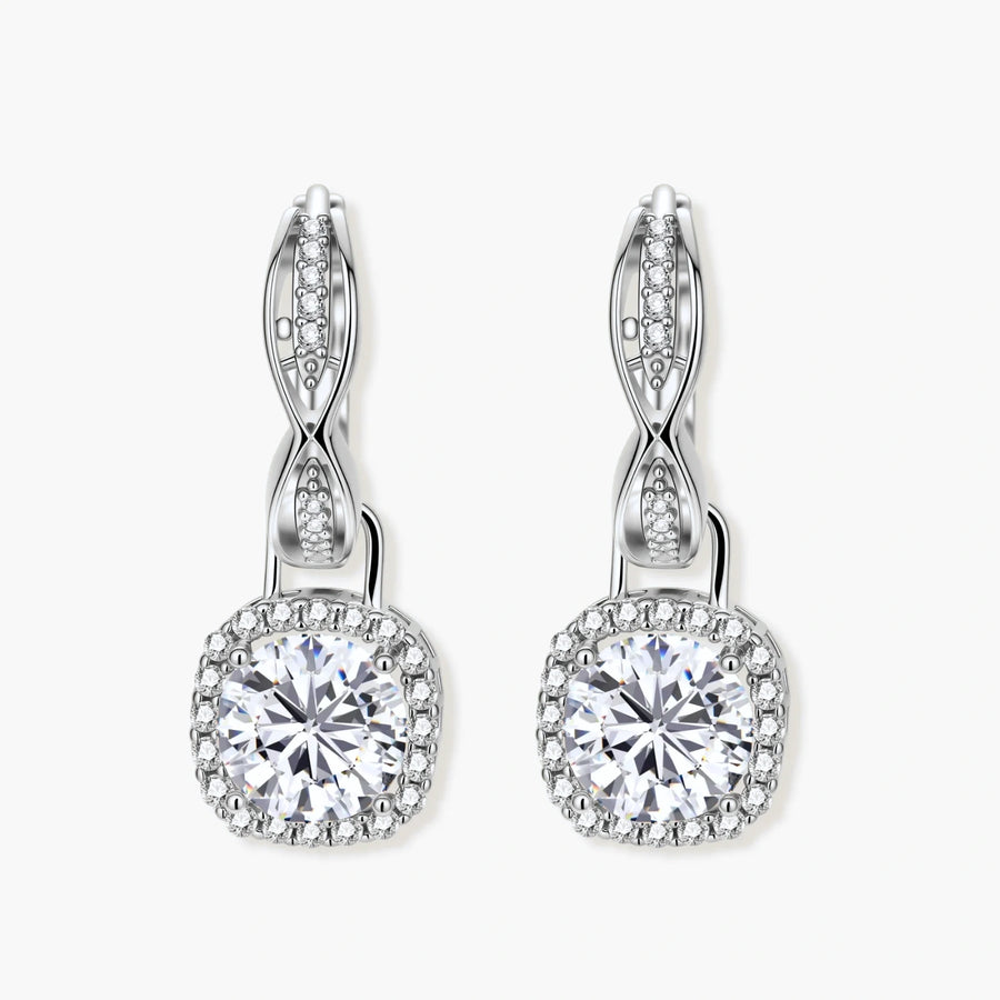 Braided Infinite Halo Moissanite Stud Earrings | LIZNA GLOW