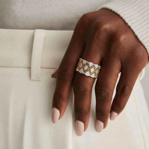 Honeycomb Crystal Power Ring | LIZNA GLOW lifestyle
