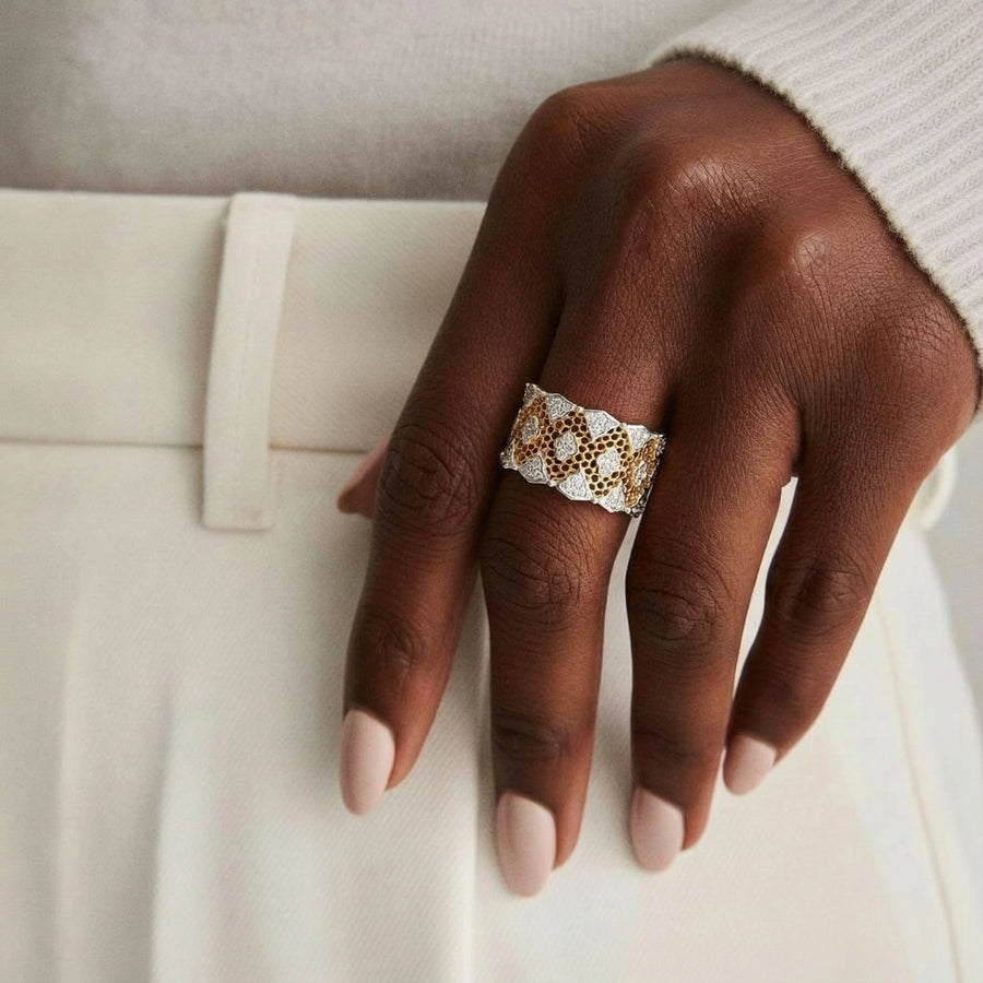 Honeycomb Crystal Power Ring | LIZNA GLOW