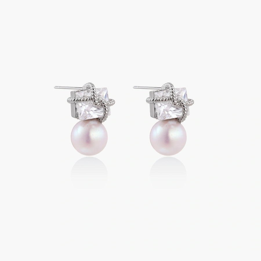 Stardust Pearl Drop Earrings