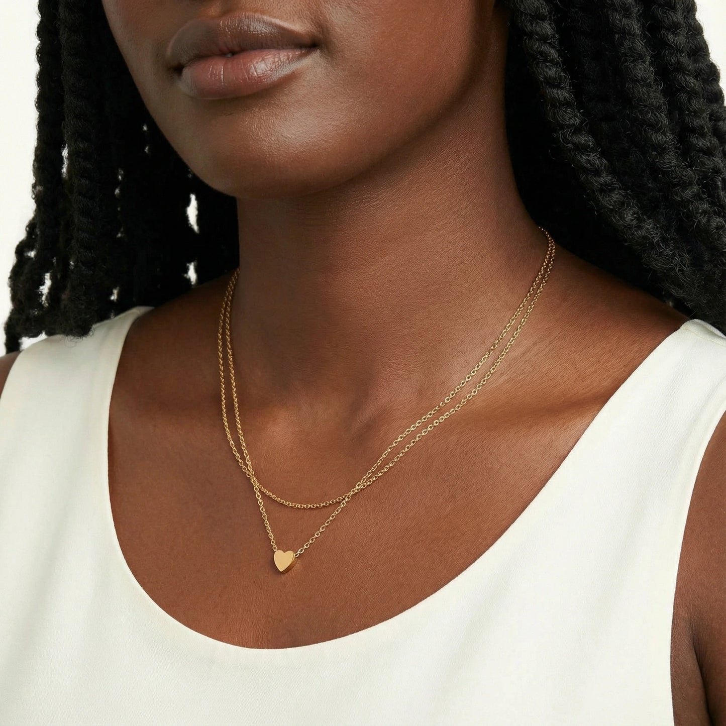 Collar de Corazón en Capas