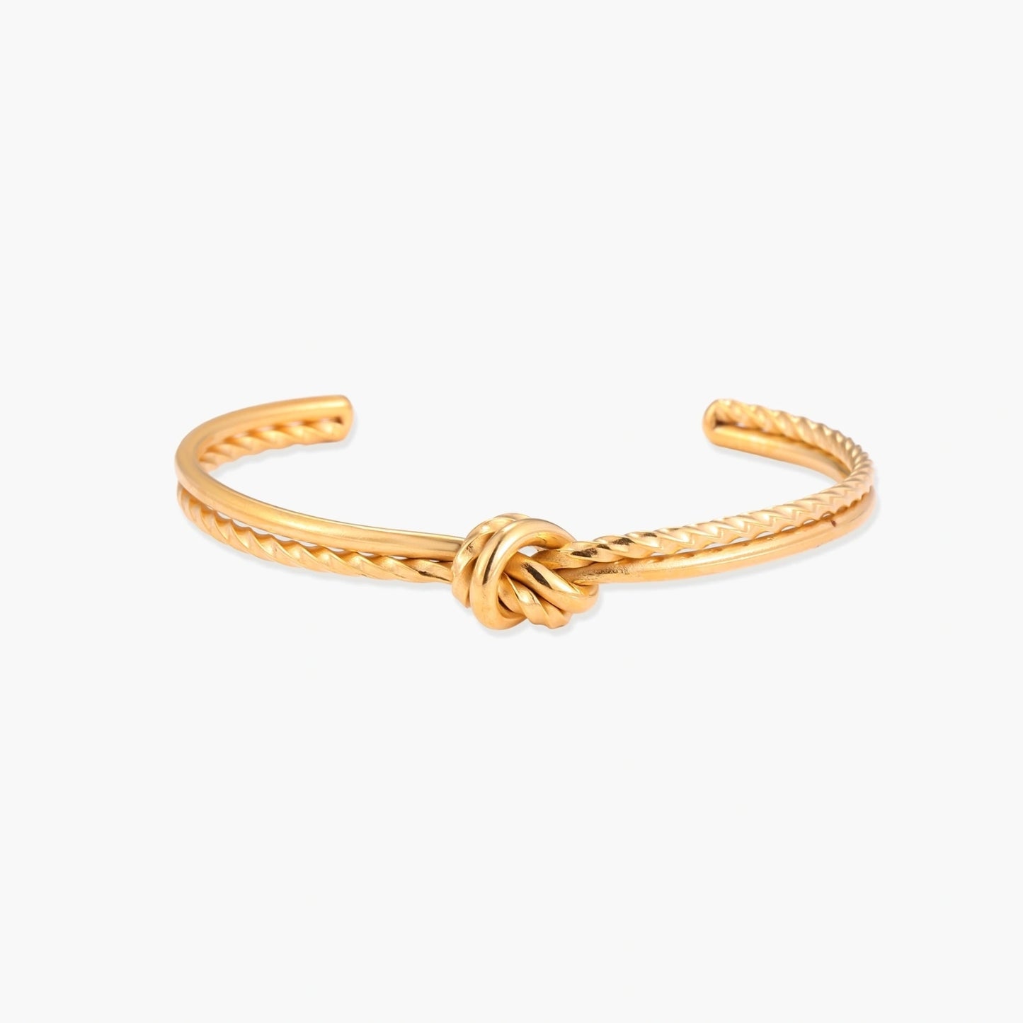 Brazalete Rígido con Nudo Dorado