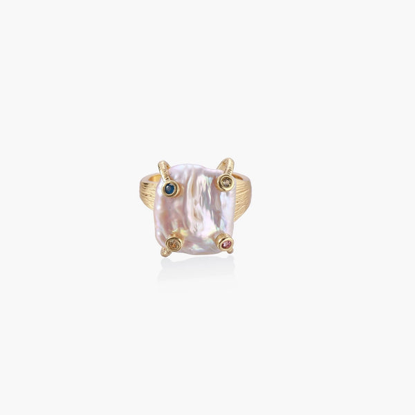 Baroque Pearl Statement Ring | LIZNA GLOW lifestyle