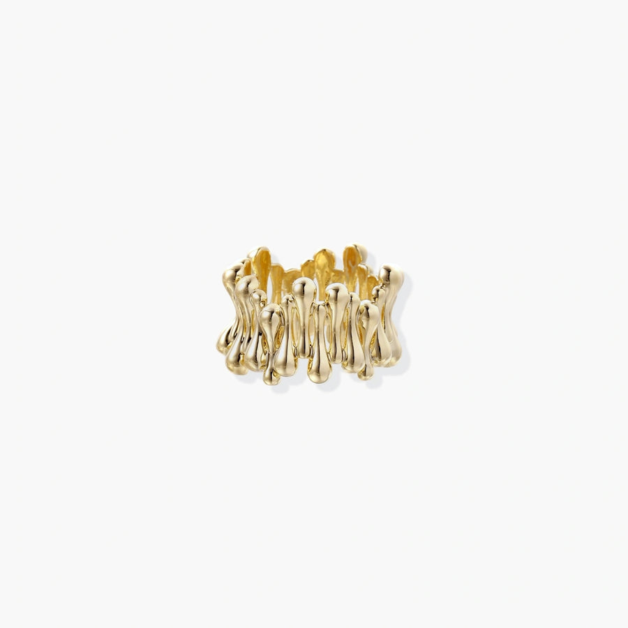 Golden Rope Sculpture Ring | LIZNA GLOW