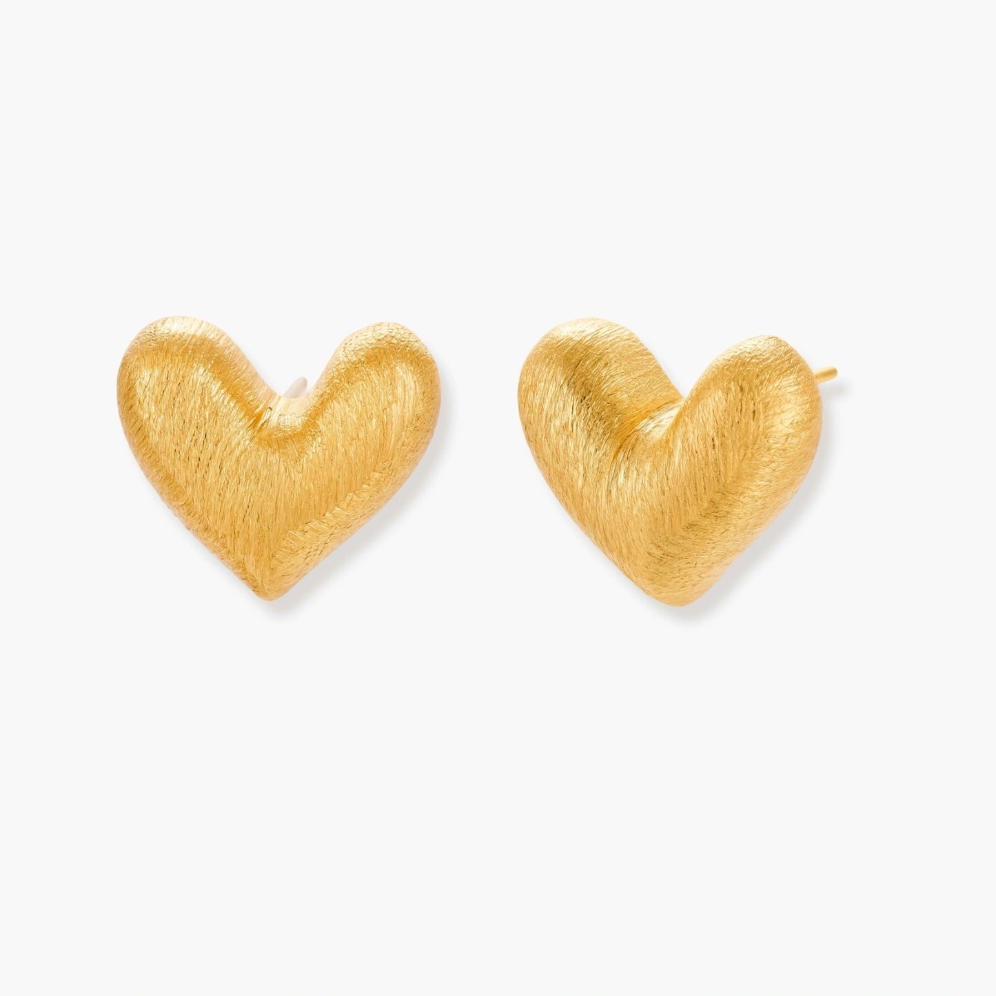 Pendientes de Corazón Cepillados