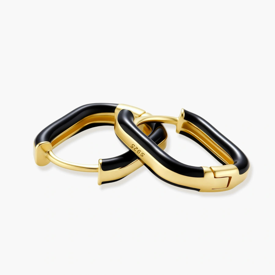 Bicolor Hoop Earrings