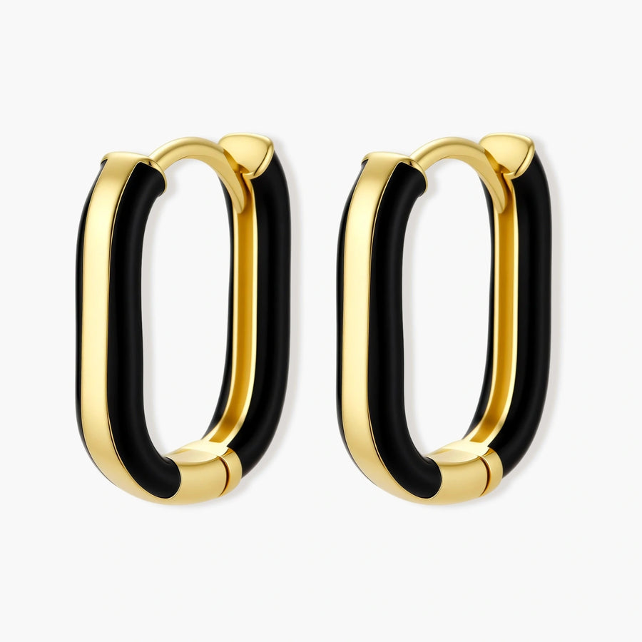 Bicolor Hoop Earrings