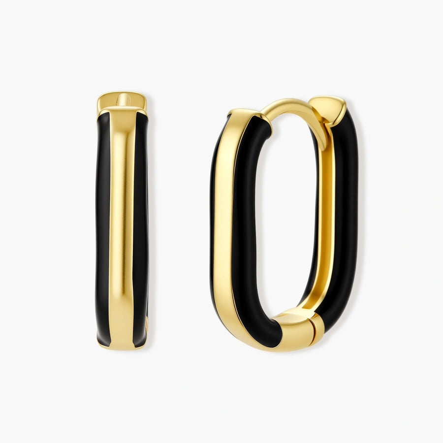 Bicolor Hoop Earrings