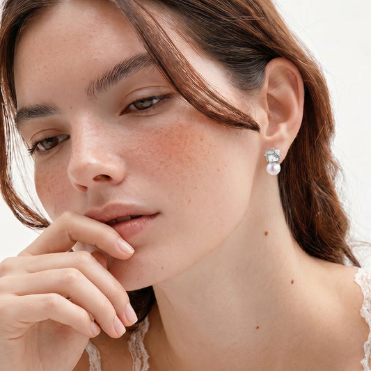 Pendientes Colgantes de Perla Stardust