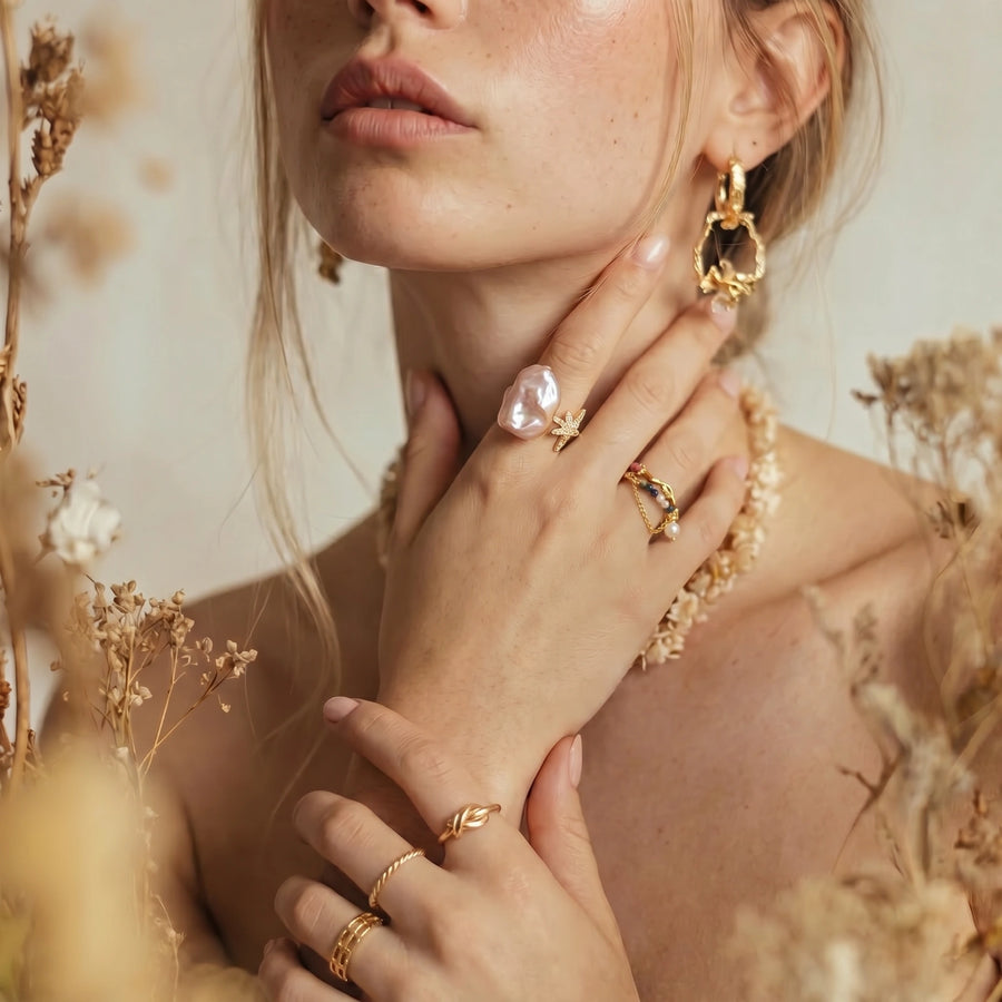 Anillo Sueños de Perlas Estrelladas | LIZNA GLOW