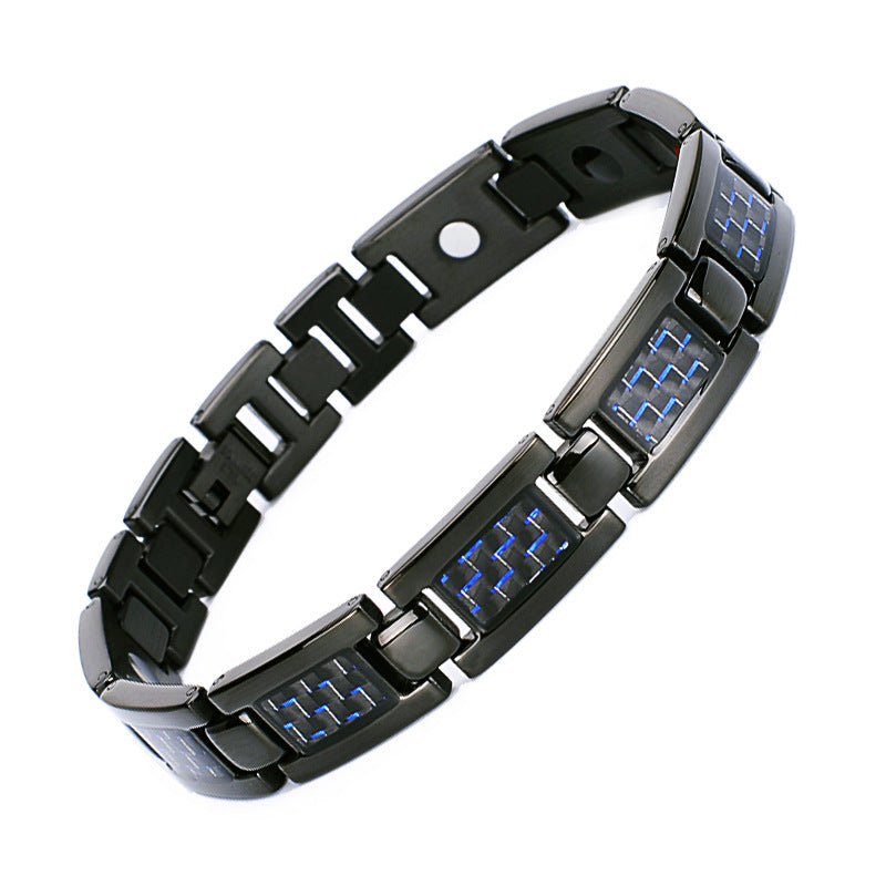 Pulsera titanio con fibra de carbono para hombre — LIZNA ONIX
