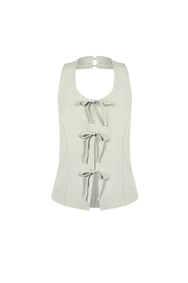 Stylish Bow Sleeveless Top for Spring/Summer