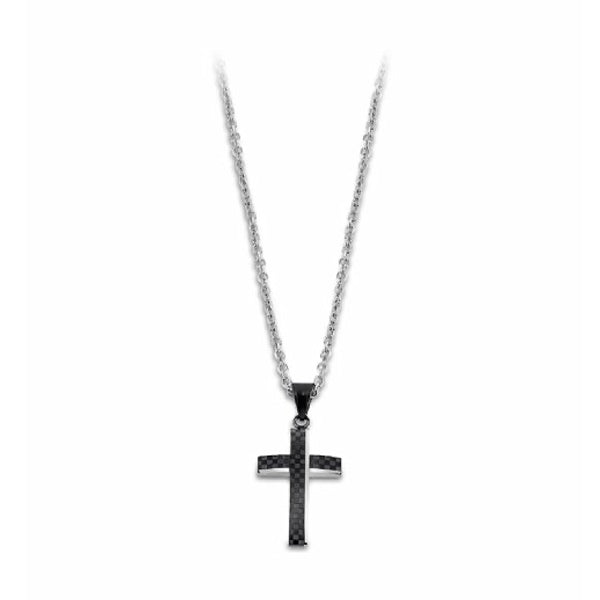 Collar Lotus Style LS2105-1/2 Men In Black — Cruz PVD Negro · 50 cm