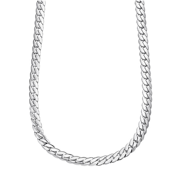 Collar Lotus Style LS2210-1/1 Hombre — Acero Plateado · 50 cm