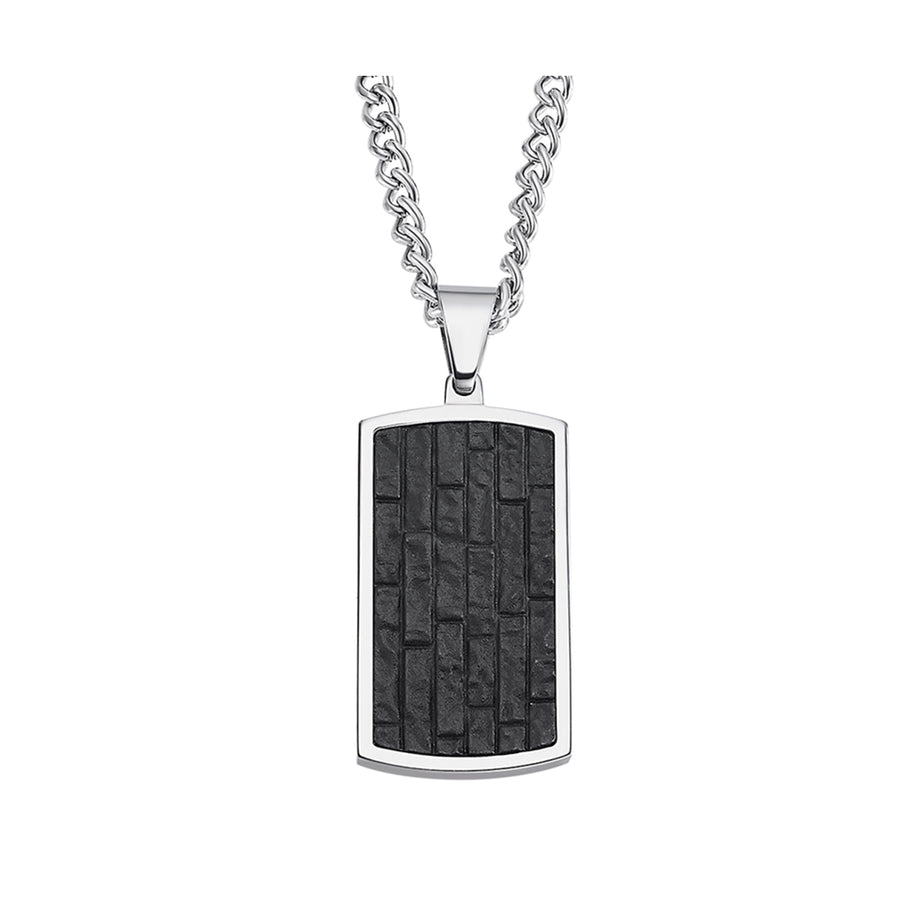 Collar Lotus Style LS2275-1/1 Men In Black — Placa Negra Acero 316L · 50 cm