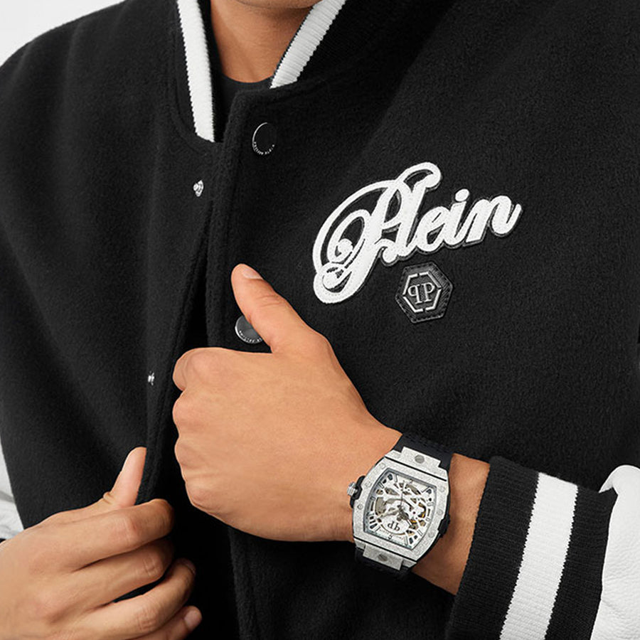 Reloj Philipp Plein The Skeleton Frosted PWJFA0925 — Automático NH70 · 44 mm · 5 ATM