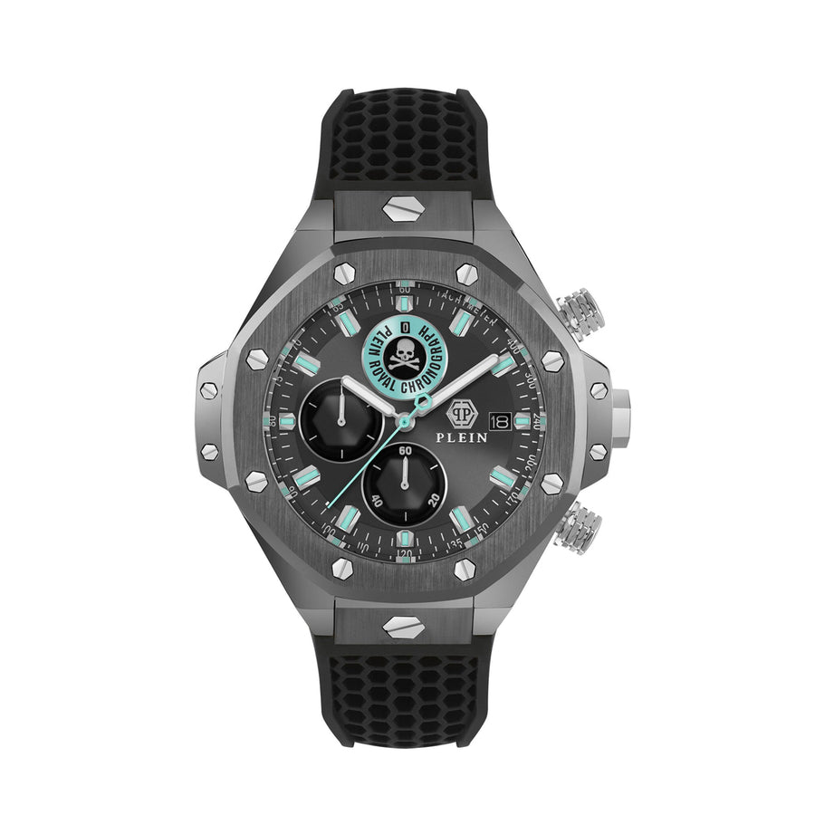 Reloj Philipp Plein Chrono Royal Sport-Tech PWLFA0125 — IP Gun · Seiko YM12A · 46 mm · 5 ATM