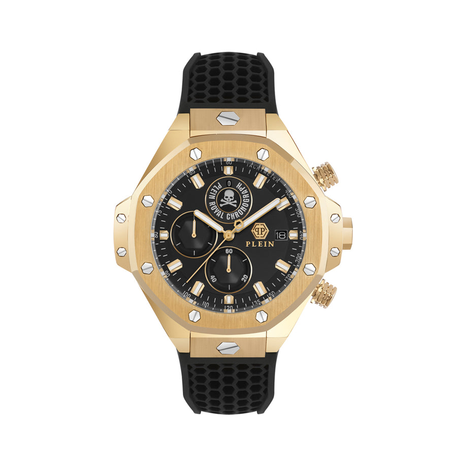 Reloj Philipp Plein Chrono Royal PWLFA0325 — IP Oro · Seiko YM12A · 46 mm · 5 ATM
