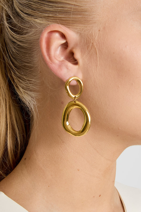 Stylish Stainless Steel Drop Earrings for Women lifestyle