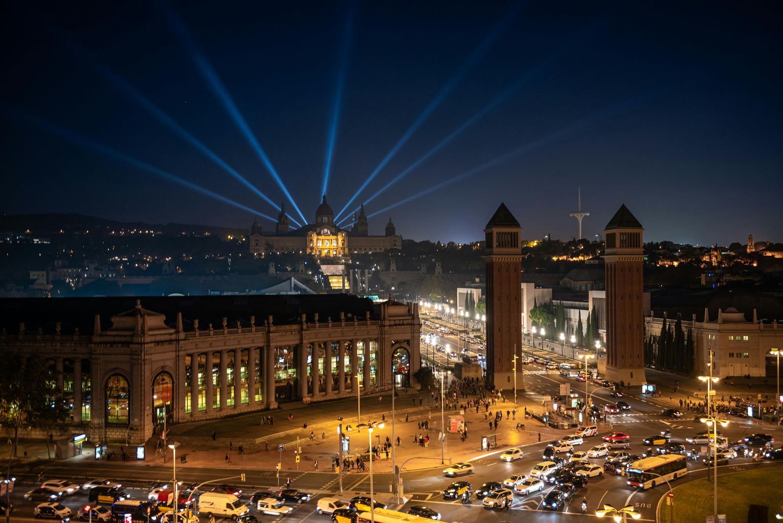 Plaza España de noche
